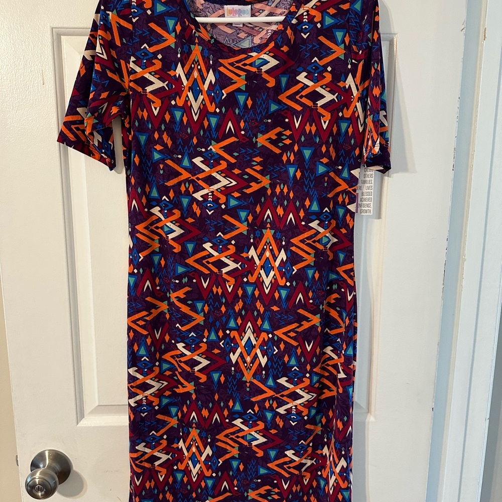 Geometric Patterned Dress - Multicolor